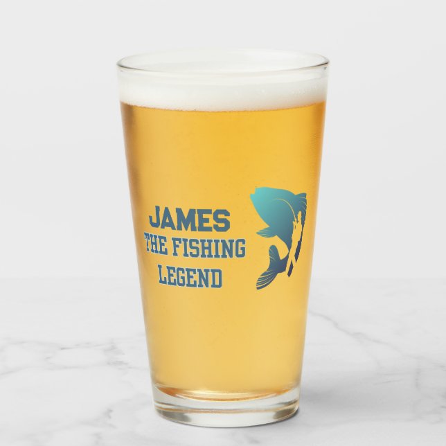 The Fishing Legend Custom Glass (Front Filled)