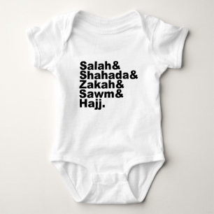 The Five Pillars of Islam Muslim Prayer Faith Baby Bodysuit