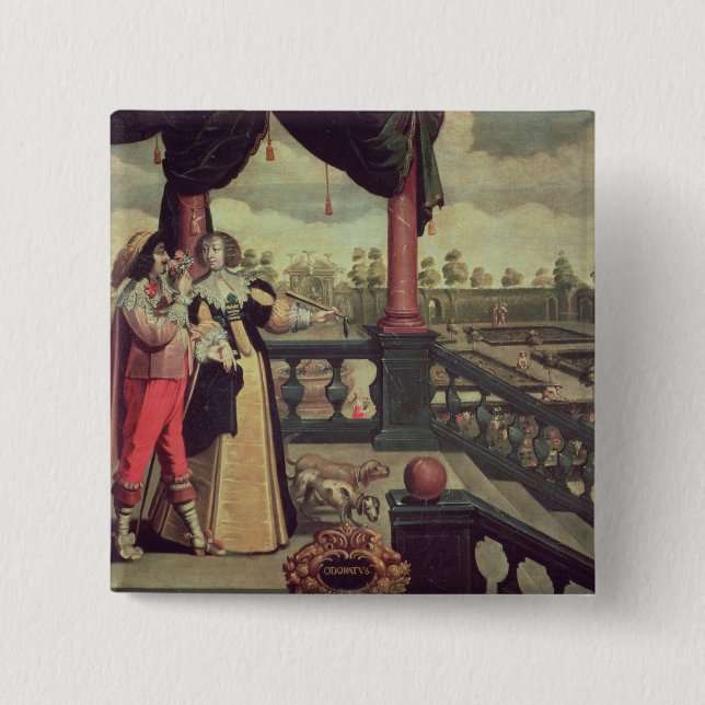 The Five Senses - Smell 15 Cm Square Badge (Front)