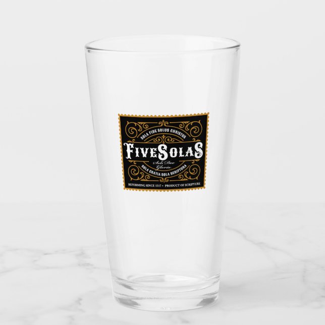The Five Solas Glass (Front)