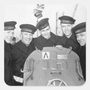 The five Sullivan brothers, all of_War image Square Sticker