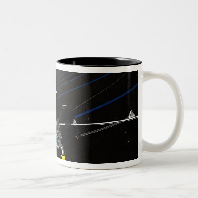 The five THEMIS spacecraft in orbit Two-Tone Coffee Mug (Right)