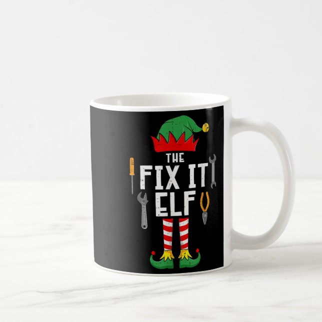 The Fix It Elf Christmas Family Matching Xmas Grou Coffee Mug (Right)