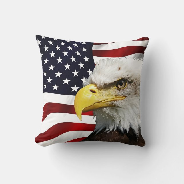 The flag of america with eagle cushion (Front)