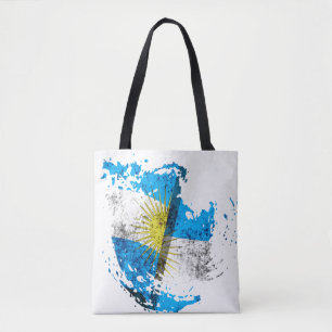 the flag of Argentina Tote Bag