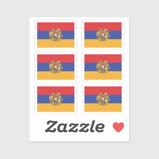 The flag of Armenia Collection pack of 6 (Sheet)