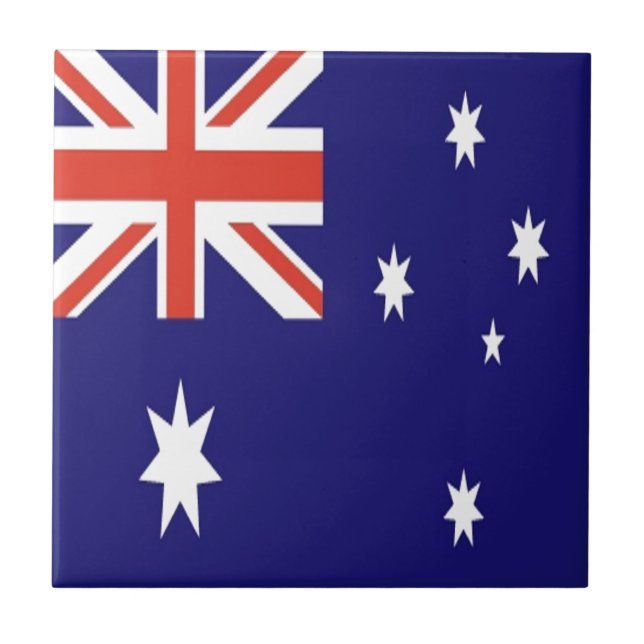 The Flag of Australia Ceramic Tile (Front)