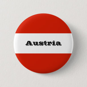 The flag of Austria 6 Cm Round Badge