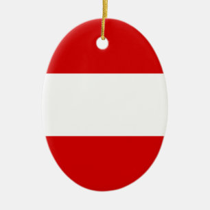 The Flag of Austria Ceramic Tree Decoration