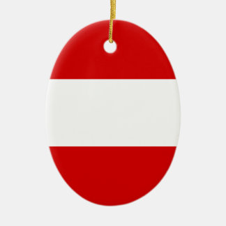 The Flag of Austria Ceramic Tree Decoration