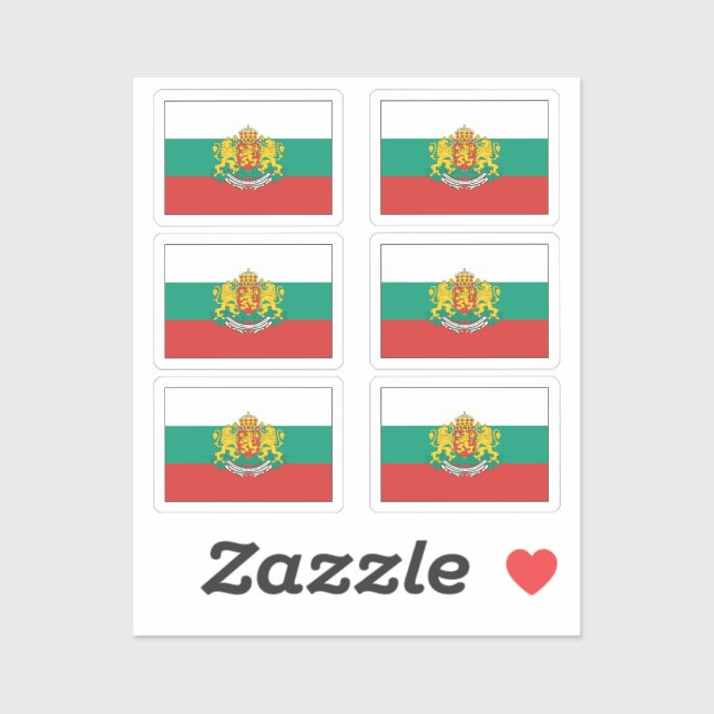 The flag of Bulgaria pack of 6 (Sheet)