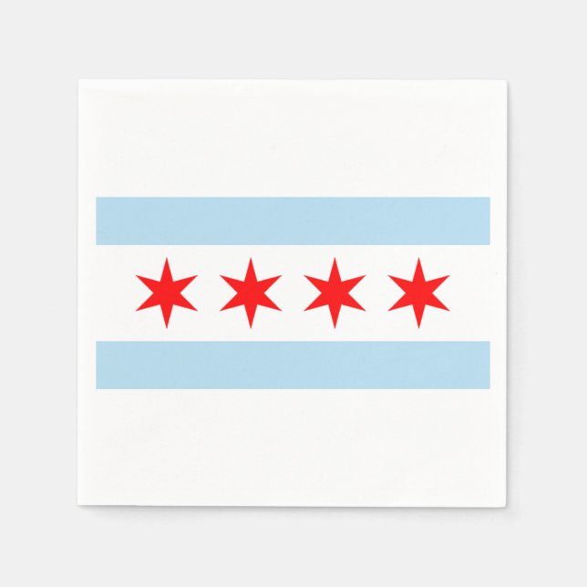 The Flag of Chicago Napkin (Front)