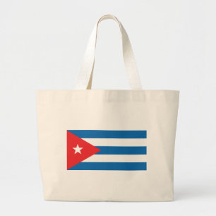 The Flag of Cuba Large Tote Bag