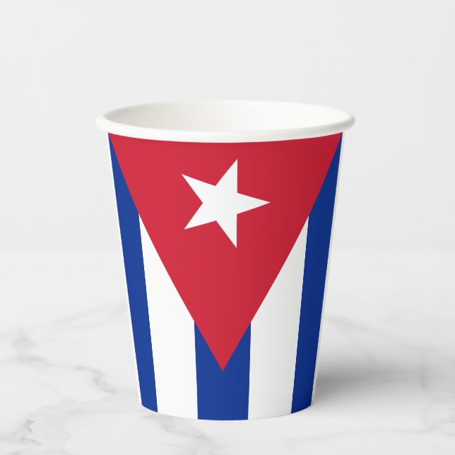 The Flag of Cuba Paper Cups (Front)