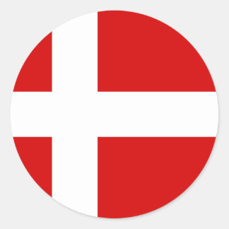 The Flag of Denmark Classic Round Sticker