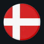 The Flag of Denmark Magnet<br><div class="desc">The flag of Denmark is made of a white cross on a red background. It's a great gift for those who love Denmark or have a Danish heritage. This design is also available on many other products for you to choose from.</div>
