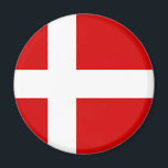 The Flag of Denmark Magnet<br><div class="desc">The flag of Denmark is made of a white cross on a red background. It's a great gift for those who love Denmark or have a Danish heritage. This design is also available on many other products for you to choose from.</div>