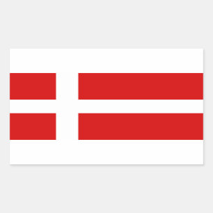 The Flag of Denmark Rectangular Sticker