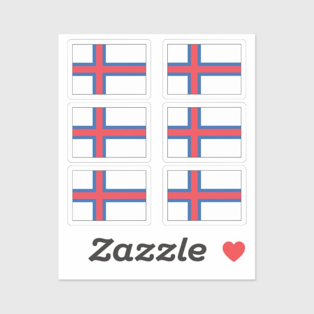 The flag of Faroe Islands Collection pack of 6 (Sheet)