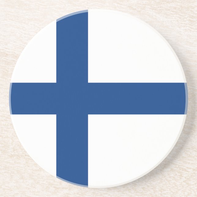 The Flag of Finland - Siniristilippu Coaster (Front)