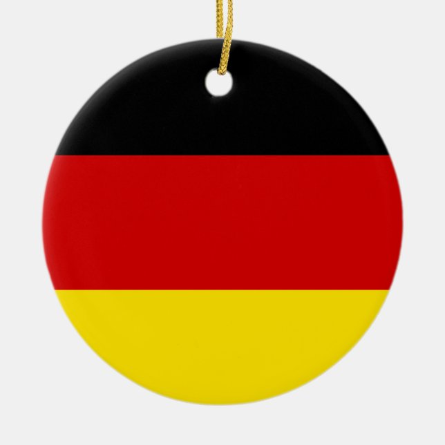 The Flag of Germany Ceramic Tree Decoration (Front)