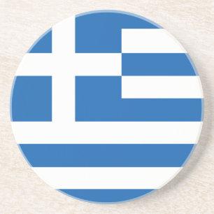 The Flag of Greece Coaster