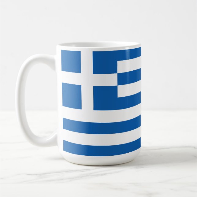 The flag of Greece  Coffee Mug (Left)