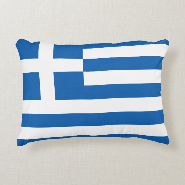 The flag of Greece  Decorative Cushion (Front)