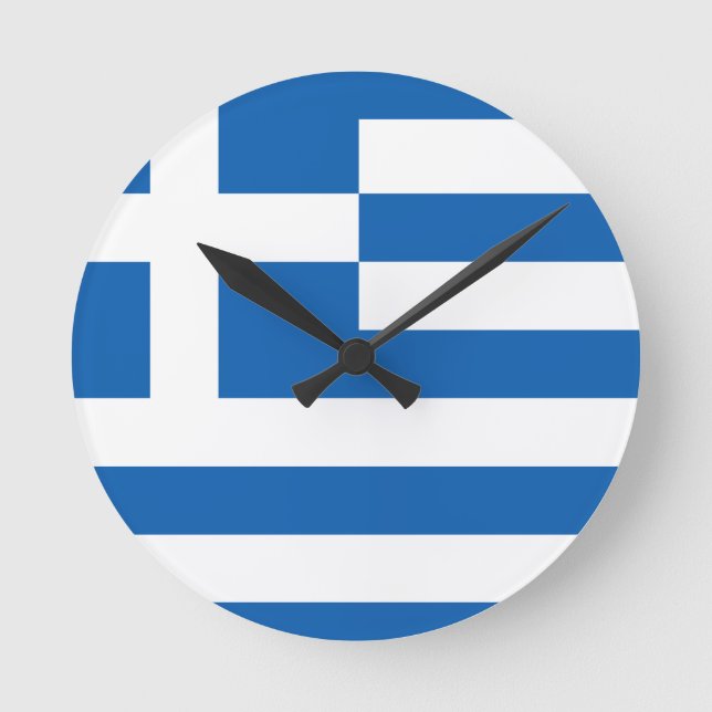 The Flag of Greece Round Clock (Front)