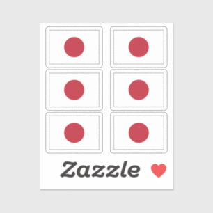 The flag of Japan Collection pack of 6