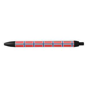 The Flag of Norway Black Ink Pen