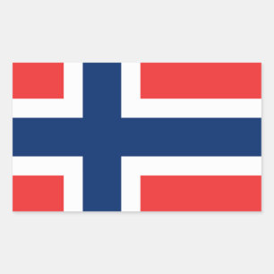 The Flag of Norway - Scandinavia Rectangular Sticker