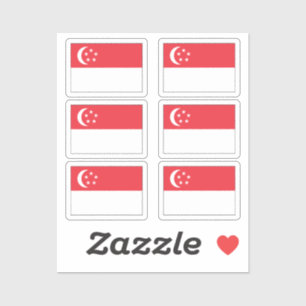 The flag of Singapore Collection pack of 6