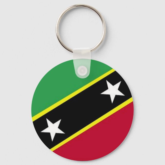 The Flag of St Kitts & Nevis Key Ring (Front)