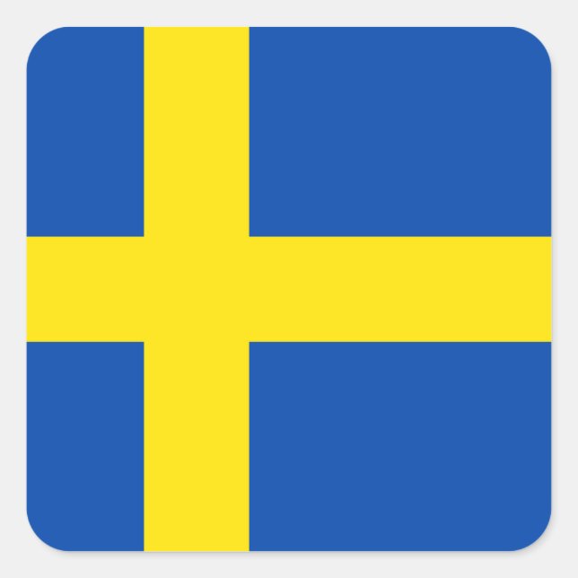 The Flag of Sweden Square Sticker (Front)