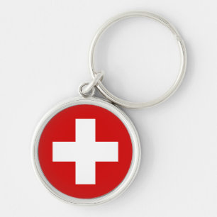The Flag of Switzerland Key Ring