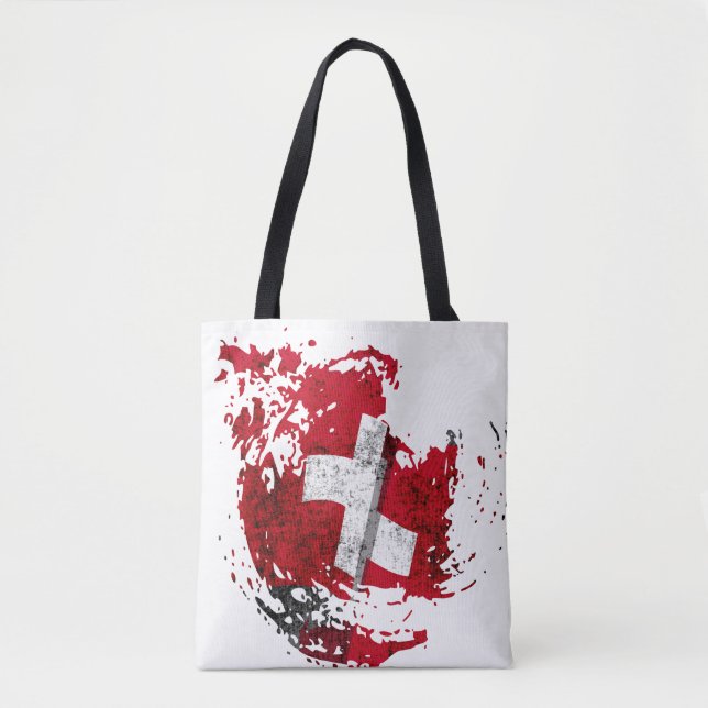 the flag of Switzerland Tote Bag (Front)