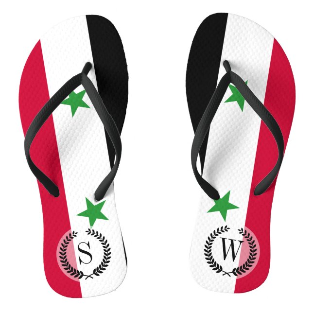 The Flag of Syria Thongs (Footbed)
