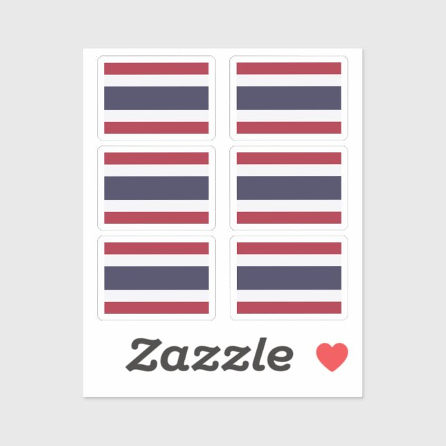 The flag of Thailand Collection pack of 6 (Sheet)