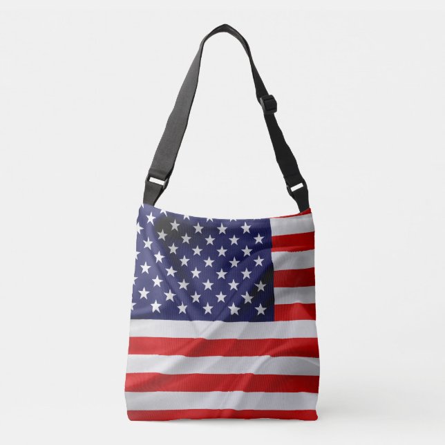 The Flag of the United States of America Crossbody Bag (Front)