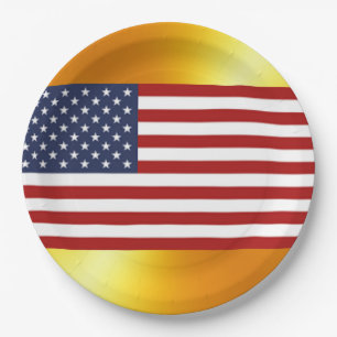 The Flag of the United States of America Paper Plate