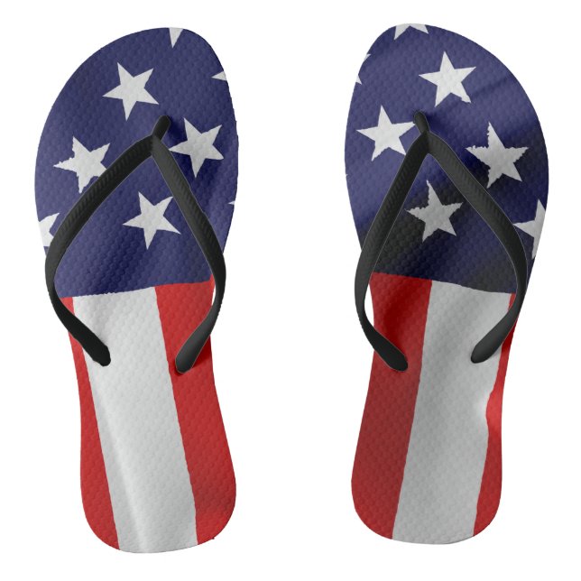 The Flag of the United States of America Thongs (Footbed)
