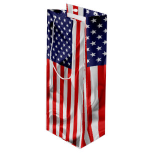 The Flag of the United States of America Wine Gift Bag