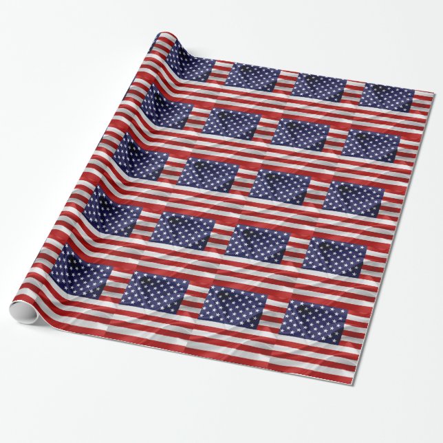 The Flag of the United States of America Wrapping Paper (Unrolled)