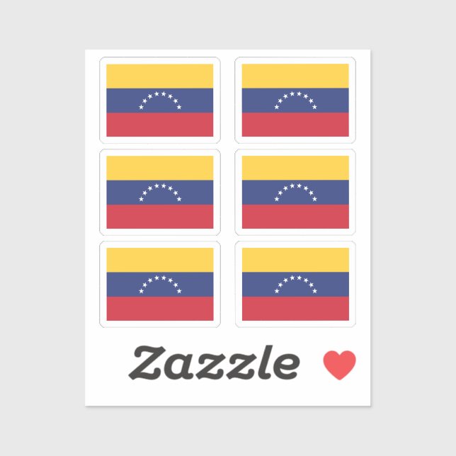 The flag of Venezuela Collection pack of 6 (Sheet)