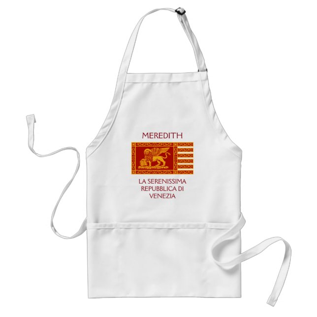 The Flag of Venice, Italy Adult Apron (Front)