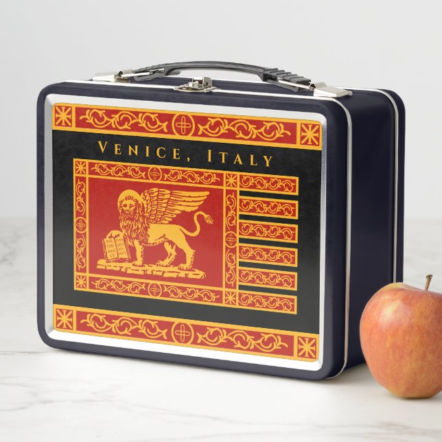 The Flag of Venice, Italy Metal Lunch Box (In Situ)