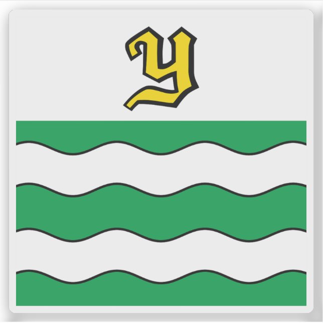 The flag of Yverdon-les-Bains, Switzerland (Front)