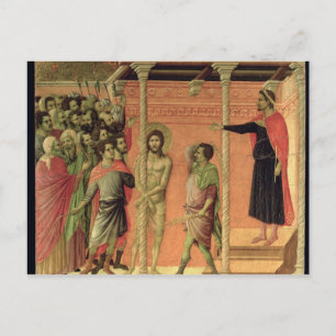 The Flagellation, from the Maesta altarpiece Postcard