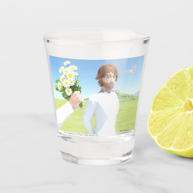 The Flagellation of Christ Shot Glass (Front)